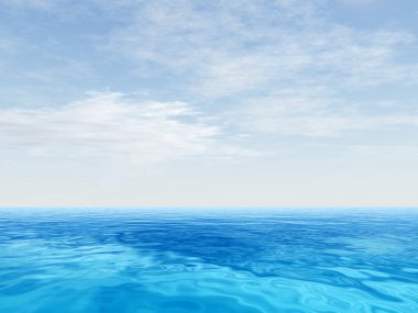 Yüksek çözünürlüklü kavramı veya kavramsal deniz ya da okyanus su dalgaları ve gökyüzü doğa egzotik veya cennet arka plan
