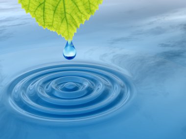 yeşil bir yaprak düşüyor bırak