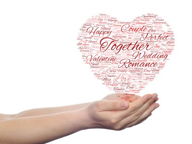 Sevgililer günü wordcloud metin