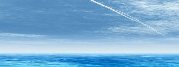 High resolution concept conceptual sea or ocean water waves and sky cloudscape exotic or paradise background banner