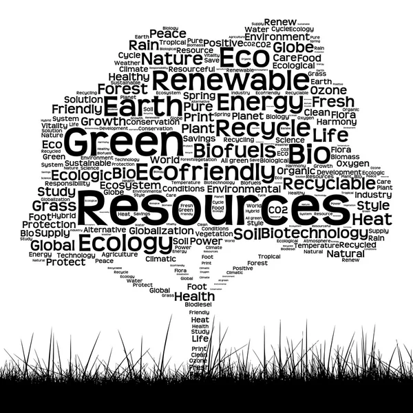 Ecology text word cloud — Stock Photo, Image