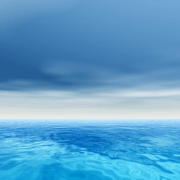 Conceito de alta resolução mar conceitual ou ondas de água do oceano e céu cloudscape exótico ou paraíso fundo quadrado — Fotografia de Stock