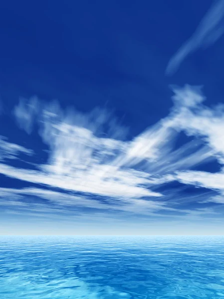 高解像度の概念概念海または海波と空 cloudscape のエキゾチックなまたは楽園の背景 — ストック写真