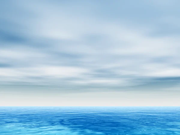 Wysokiej rozdzielczości koncepcja pojęciowy morza lub oceanu fale woda i niebo cloudscape egzotyczne lub raju tło — Zdjęcie stockowe
