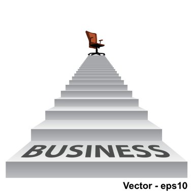 bir sandalye ile beyaz merdiven