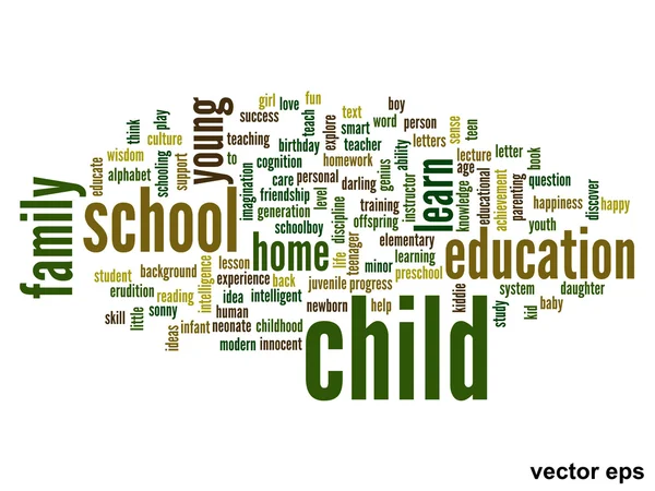 Educación Word Cloud — Archivo Imágenes Vectoriales