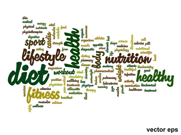 Health word cloud — Stock Vector