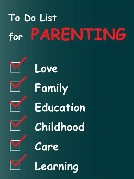 Parenting chalk text word cloud — Stock Photo, Image