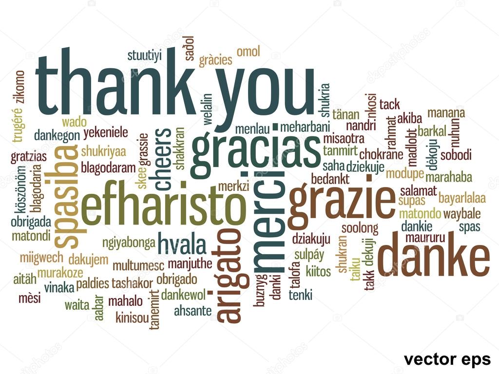 Conceptual thank you word cloud