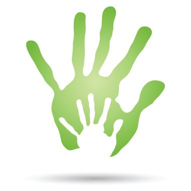 Anne ve çocuk el parmak