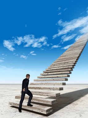 işadamı tırmanma merdiveni