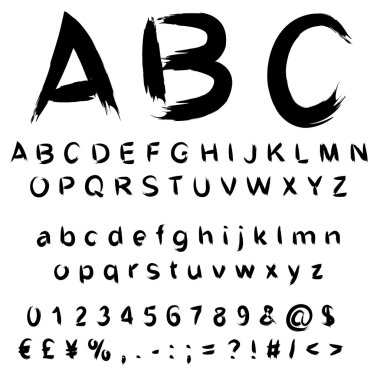 Kroki veya karalama boya yazı tipi