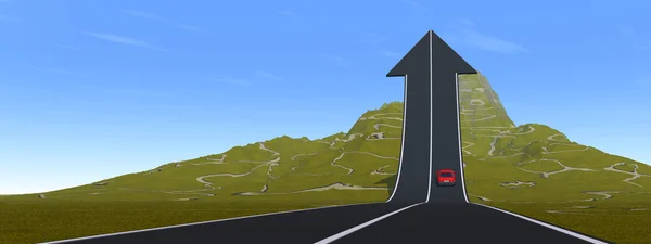 Strada freccia rivolta verso l'alto — Foto Stock