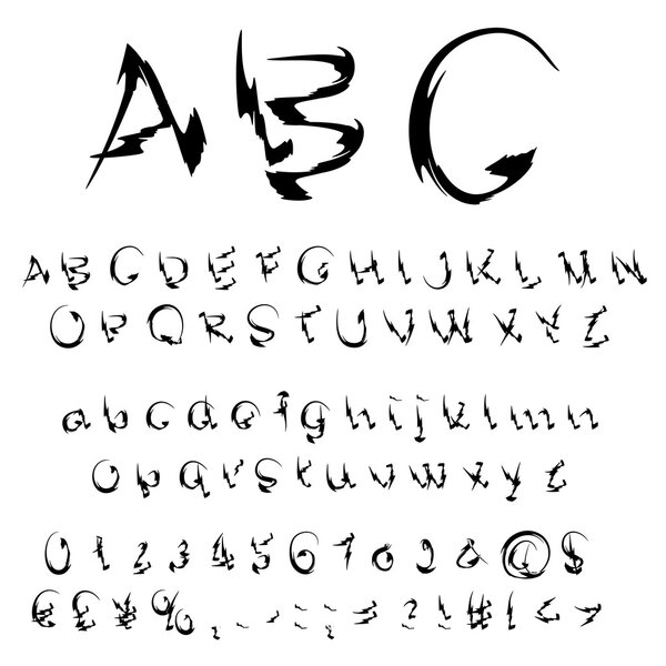 шрифт эскиз или каракули
