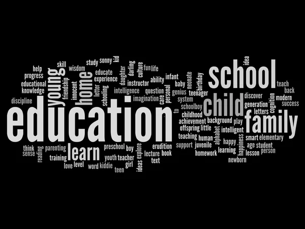 Onderwijs abstracte word cloud — Stockfoto