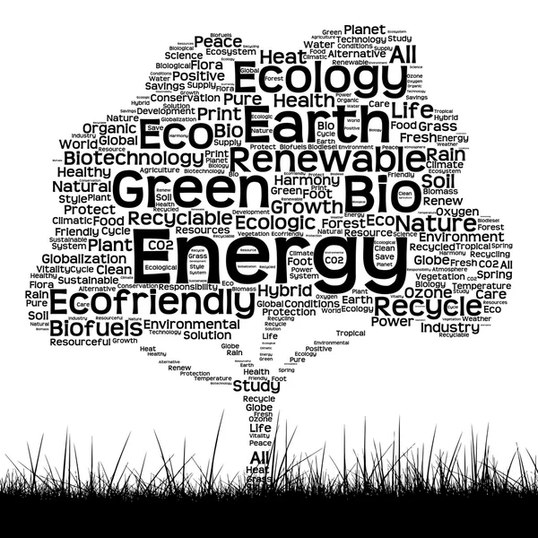 Ecology text word cloud — Stock Photo, Image