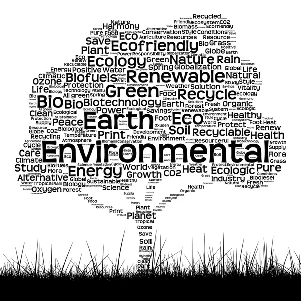 Ecology text word cloud — Stock Photo, Image