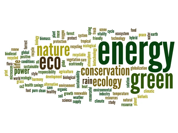 Ecología y conservación palabra nube —  Fotos de Stock