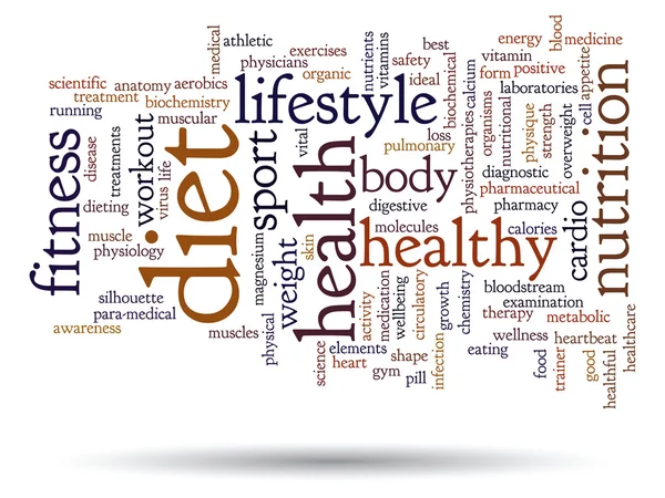 Gezondheid word cloud — Stockfoto