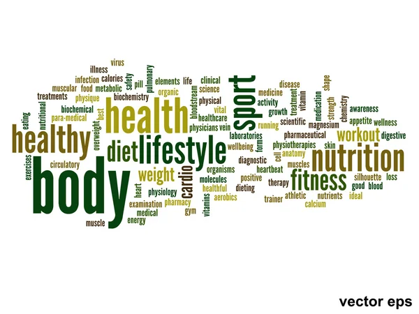 Health word cloud — Stock Vector