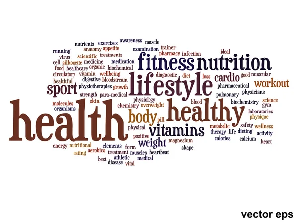 Health word cloud — Stock Vector