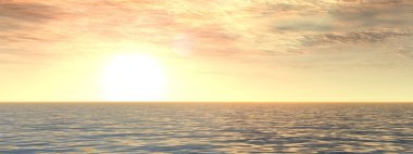 Gün batımında bulutlu gökyüzü