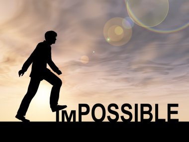 imkansız metnin üzerinde adım işadamı