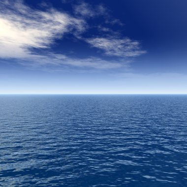 su dalgaları ve gökyüzü cennet