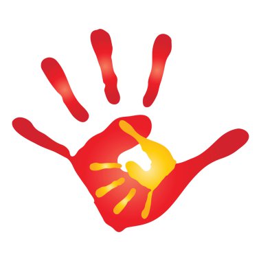 Anne ve çocuk el parmak