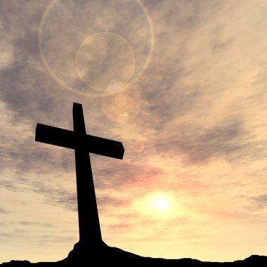 siyah haç veya din sembolü