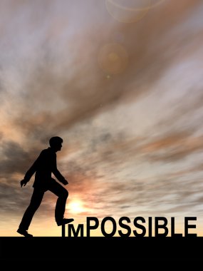 imkansız metnin üzerinde adım işadamı