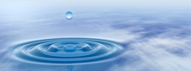 Mavi sıvı damla düşen