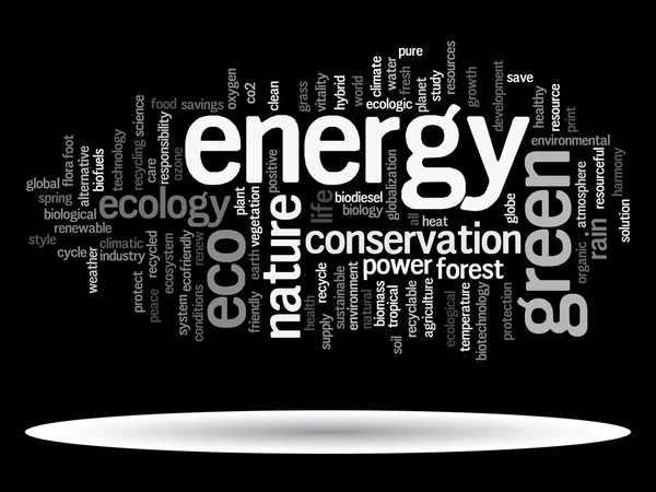 Ecologie, instandhouding word cloud — Stockfoto