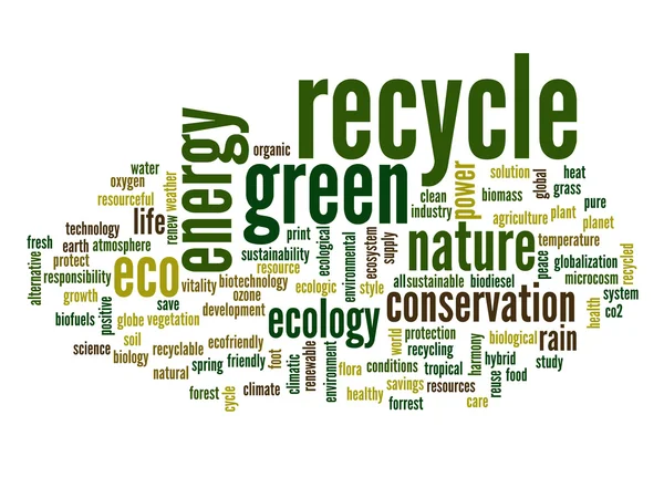 Ecology and conservation word cloud — Stock Photo, Image