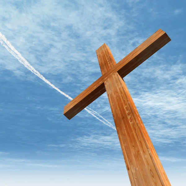 conceptual wood cross