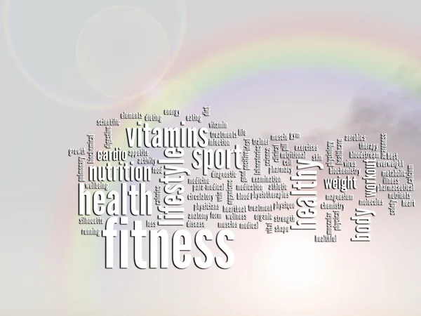 Gezondheid word cloud — Stockfoto