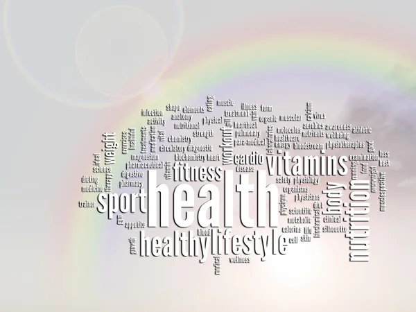 Gezondheid word cloud — Stockfoto