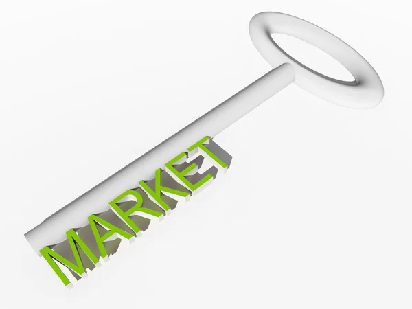 White market  key — Stock Photo, Image