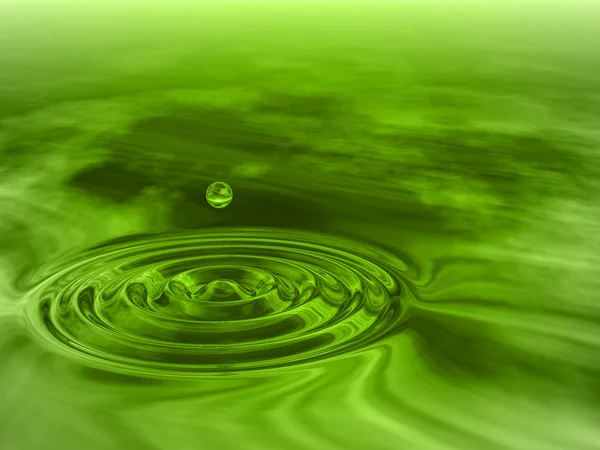 Rückgang der grünen Flüssigkeit — Stockfoto