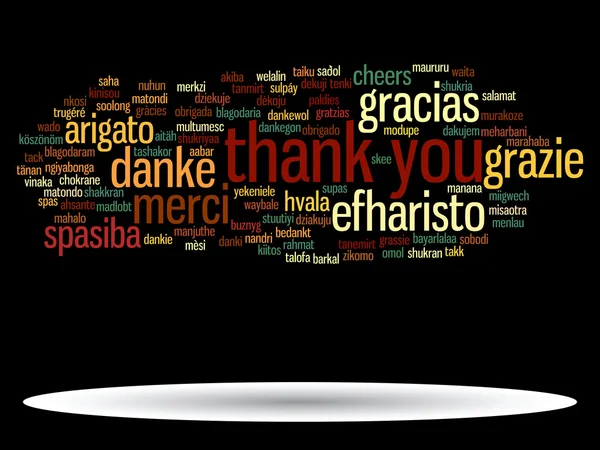 Dank u word cloud — Stockfoto