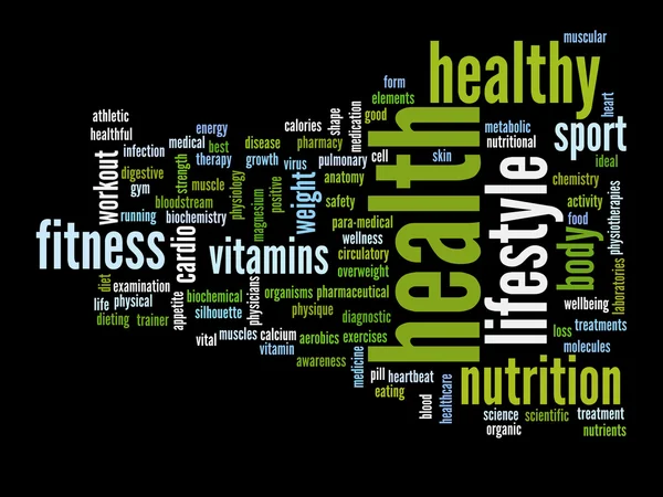 건강 단어 구름 — Stock Fotó