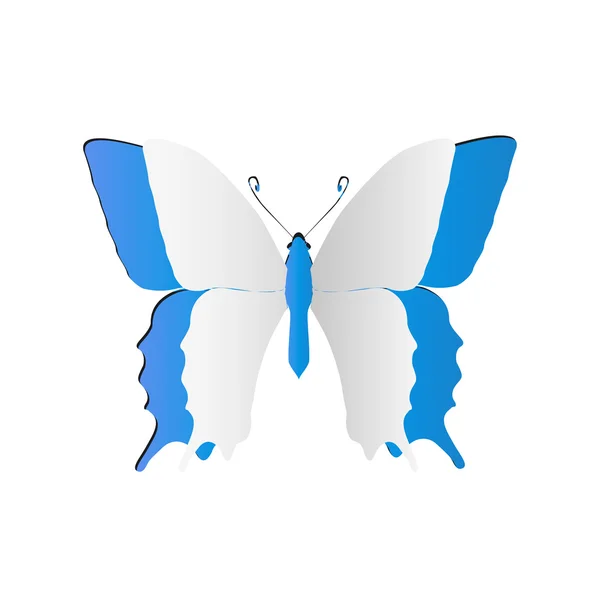 White paper  butterfly shape — Stock Photo, Image