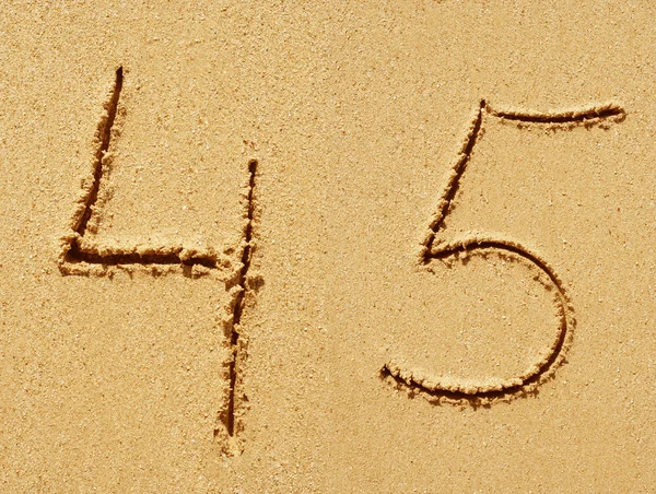 Golden sand numbers set — Stock Photo, Image