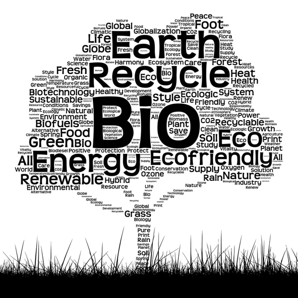 Ekologi text word cloud — Stockfoto