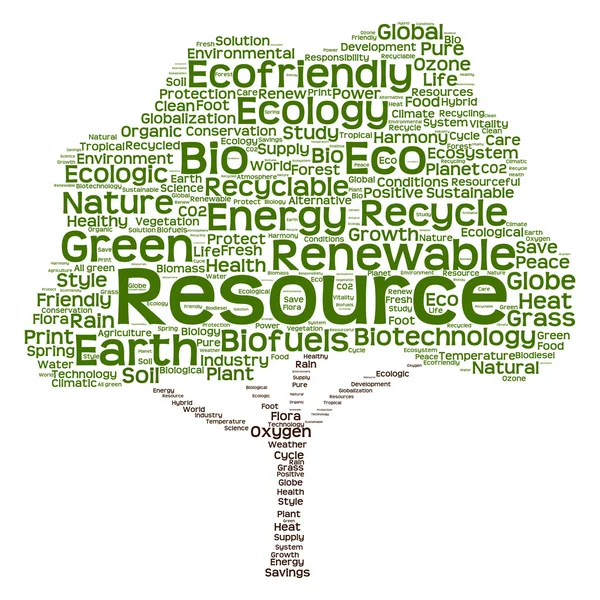 Ecology or energy text — Stock Photo, Image