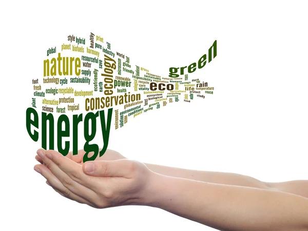 Ecology and energy word cloud — Stock Photo, Image