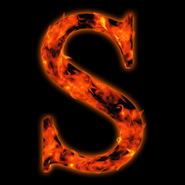 Concept conceptual red hot burning fire font