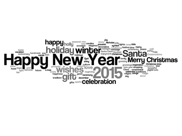 Feliz año nuevo palabra nube — Foto de Stock