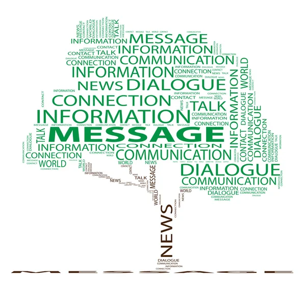 Speech tree word cloud — Stock Photo, Image