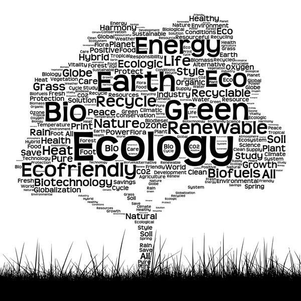 Ecology text word cloud — Stock Photo, Image